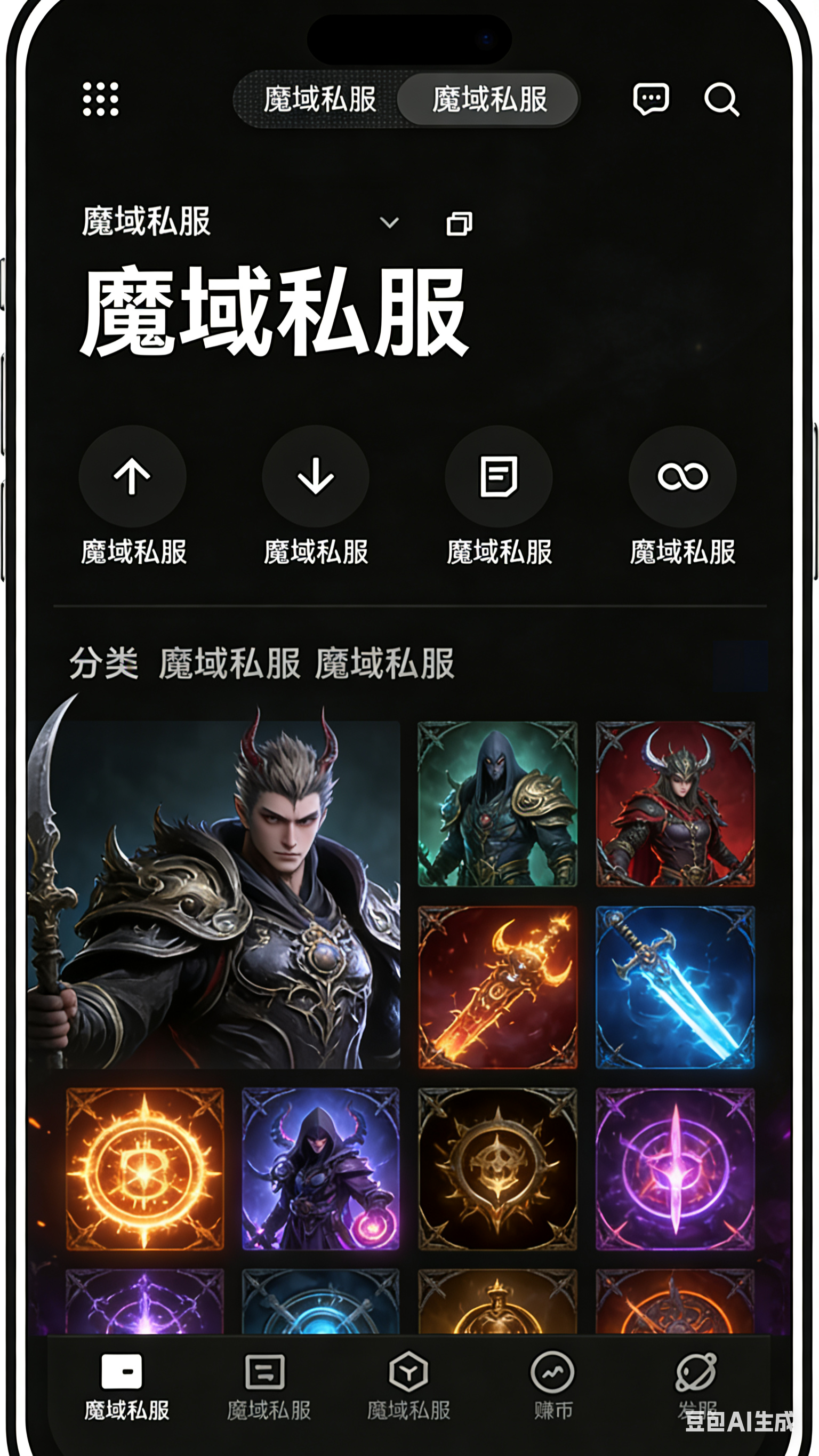 满V魔域私服切割版市场交易界面